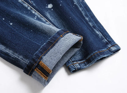 New Mens Ripped Jeans Dsq2 Men Skinny Jeans Light Blue Holes Pants Quality Male Stretch Slim Fashion Trousers Y2k