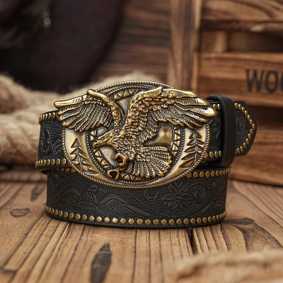 Men - Women - Western Denim - PU Leather - Belt - Vintage Jeans with Needle Buckle Brown Belt