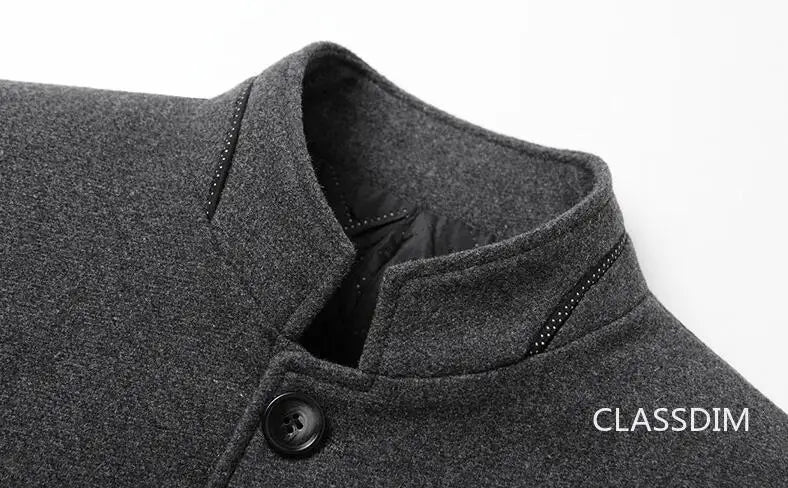 New Spring Men Cashmere Blazers Suits Jackets Stand-up Collar Business Casual Suits Coats Male Slim Fit Blazers Jackets Coats 4X