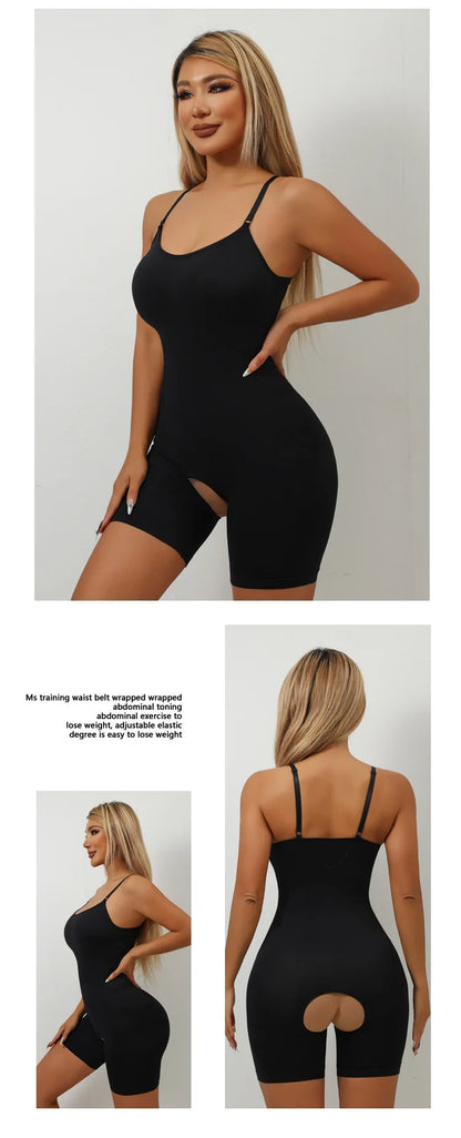 Bodysuit Shapewear Women Tummy Control Full Body Shaper Seamless Open Crotch Shorts Waist Trainer Butt Lifter Slimming Underwear