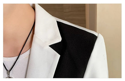 2022 Spring New Gradient Color Suit Jacket Men's Streetwear Korean Slim Fit Casual Blazer Wedding Business Clothing Suit Coats