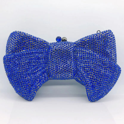 Bow Hollow out Crystal Banquet Wedding Party Dress Bag Rhinestone Luxury Designer Handbag Stone Elegant Bow Clutch Purse Bag