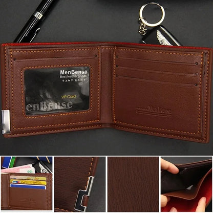 Personalized Wallet for Men Custom Wallets for Men Engraved Letter Name Leather Wallet Bifold Custom Gifts for Dad/Husband