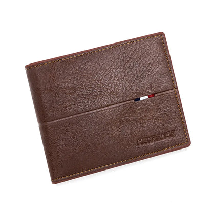 Slim Men's Wallet - New Short Zipper Design, Card & Photo Holder, Simple Coin Pocket - High - Quality PU Leather