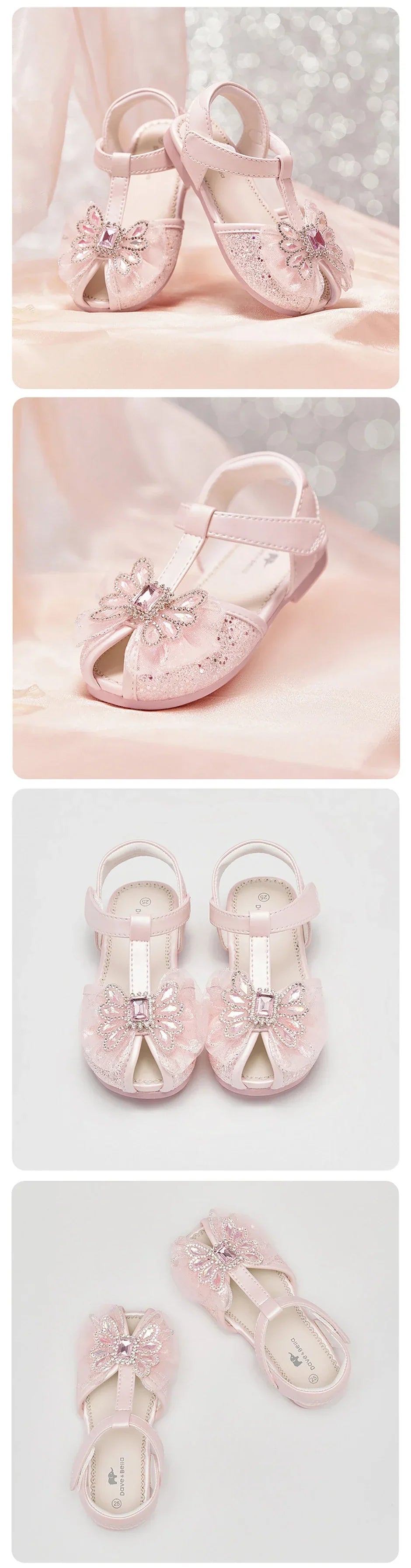 Girls Sandals Summer Children Soft Cool Shoes Fashion Crystal Princess Sweet Party Non-slip Outdoors Sandal DB2261153