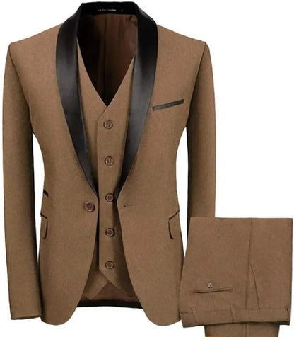 Fashion Colorful Black Lapel Wedding Men Suit Costume Homme Groom Tuxedo Prom Party 3 Pcs Slim Fit Men Blazer Terno Masculino