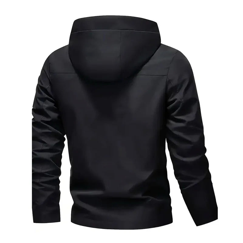 2026 Men's Outdoor Leisure Waterproof Raincoat - Lightweight Cycling Jacket - Hooded Street Style Hiking Windproof Jacket