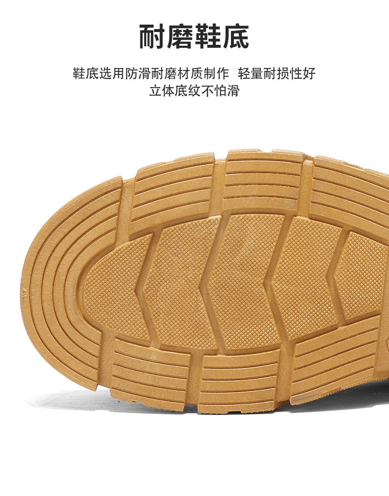 Mens Boots Casual Shoes Winter Platform Leather Designer Luxury Chelsea Cowboy Outdoor Work Safety Ankle Sneakers 2025