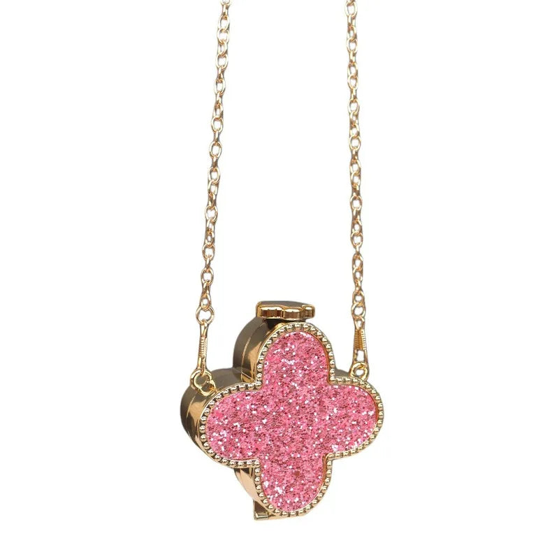 Mini Coin Purse Clover Luxury Fashion Shiny Rhinestone Evening Clutch Handbag for Women, New Sparkling Release