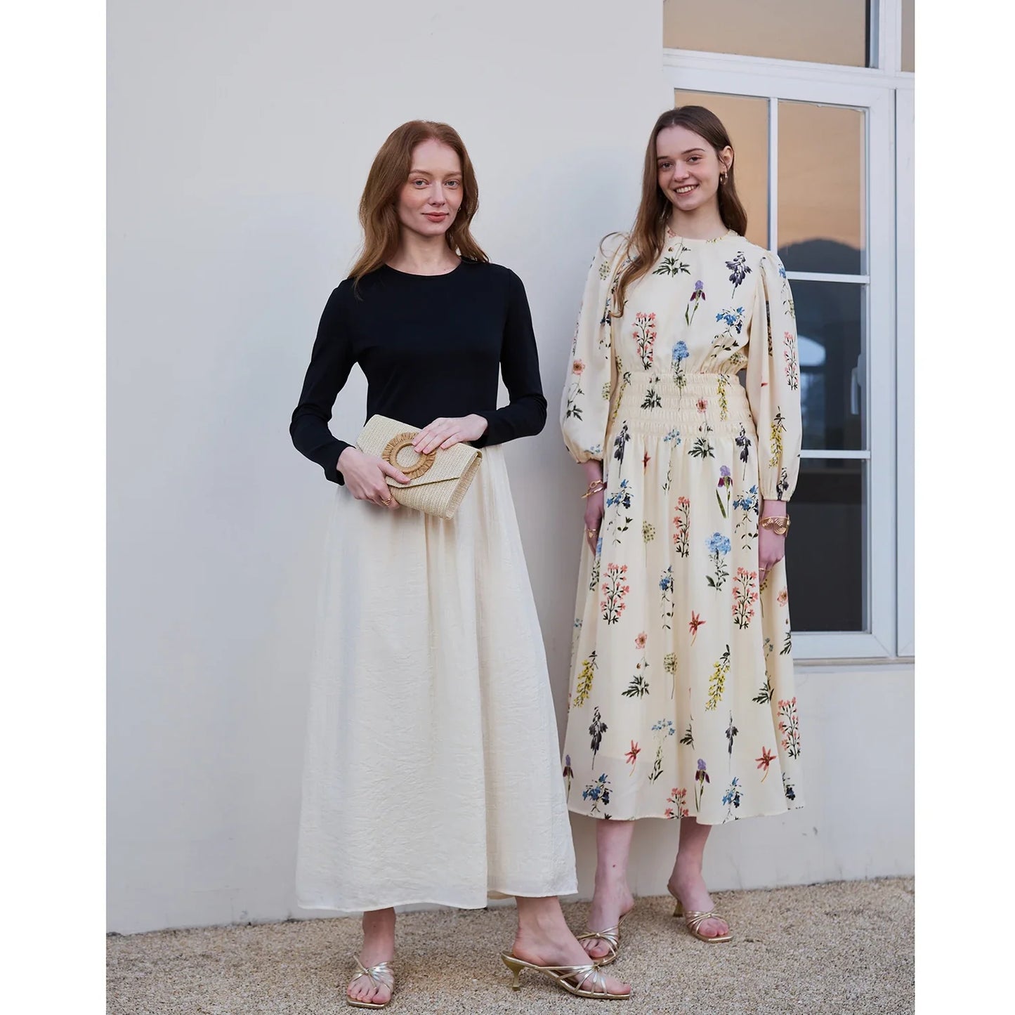 AP SS26 Women Smock Floral Dress Sweet Style