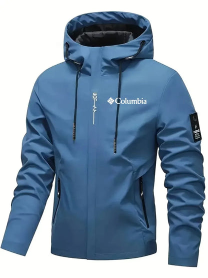 2026 Men's Waterproof Raincoat Hooded Lightweight Cycling Jacket Street Style Hiking Windproof Outdoor Leisure