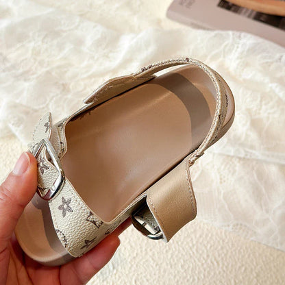 2026 Children Casual Beach Shoes for Girls Boys Summer New Fashion Star Style Soft Sole Anti-slippery Versatile Roman Sandals