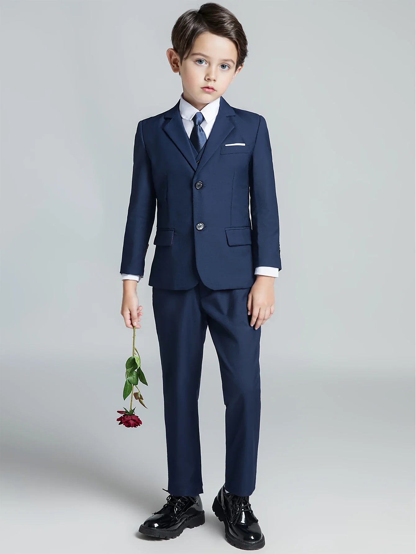 Back-to-school Season Boys Suit 5 Piece Jacket Vest Trousers Shirt Tie random Children's Suits Wedding Performance Formal