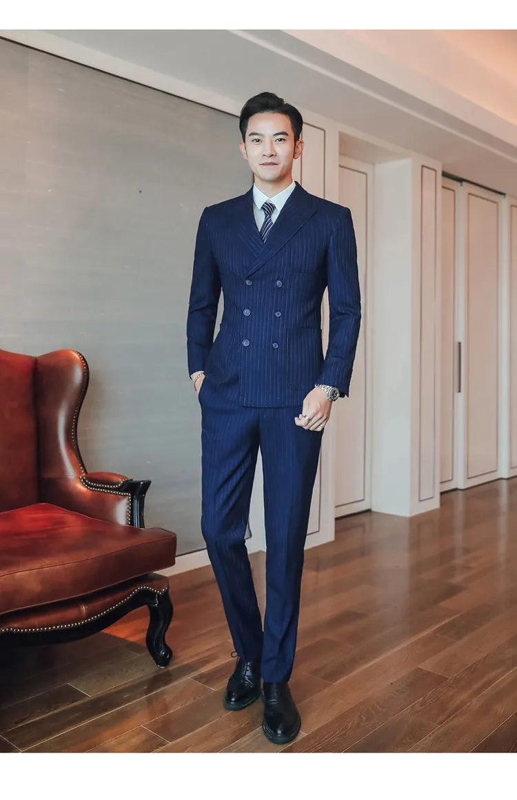 27 Colors ( Blazer + Vest + Pants ) Boutique Fashion Plaid Formal Office Business Mens Suit Three Pieces Groom's Wedding Dress