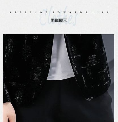 Blazer New Men's Fashion Business Corduroy Gentleman Fit Shopping Outdoor Performance Wedding Banquet Casual Blazer