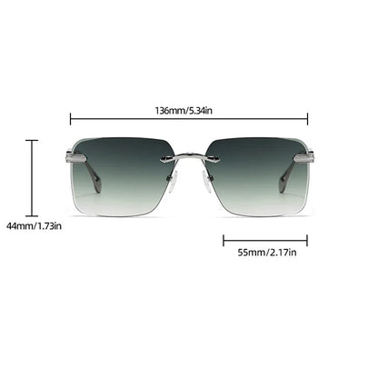 2024 Fashion Sunglasses For Men Luxe Rimless Sunglasses Women Trendy Vintage Glasses Lunette Soleil Femme Gafas De Sol Hombre