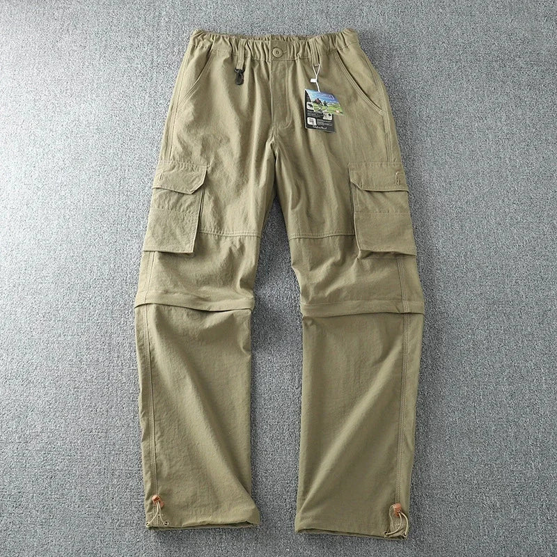 Men Quick-dry Outdoor Pants 2026 Spring Summer Thin Double-used Loose Pants Hiking Shorts Travel Climbing Fishing Trousers Women