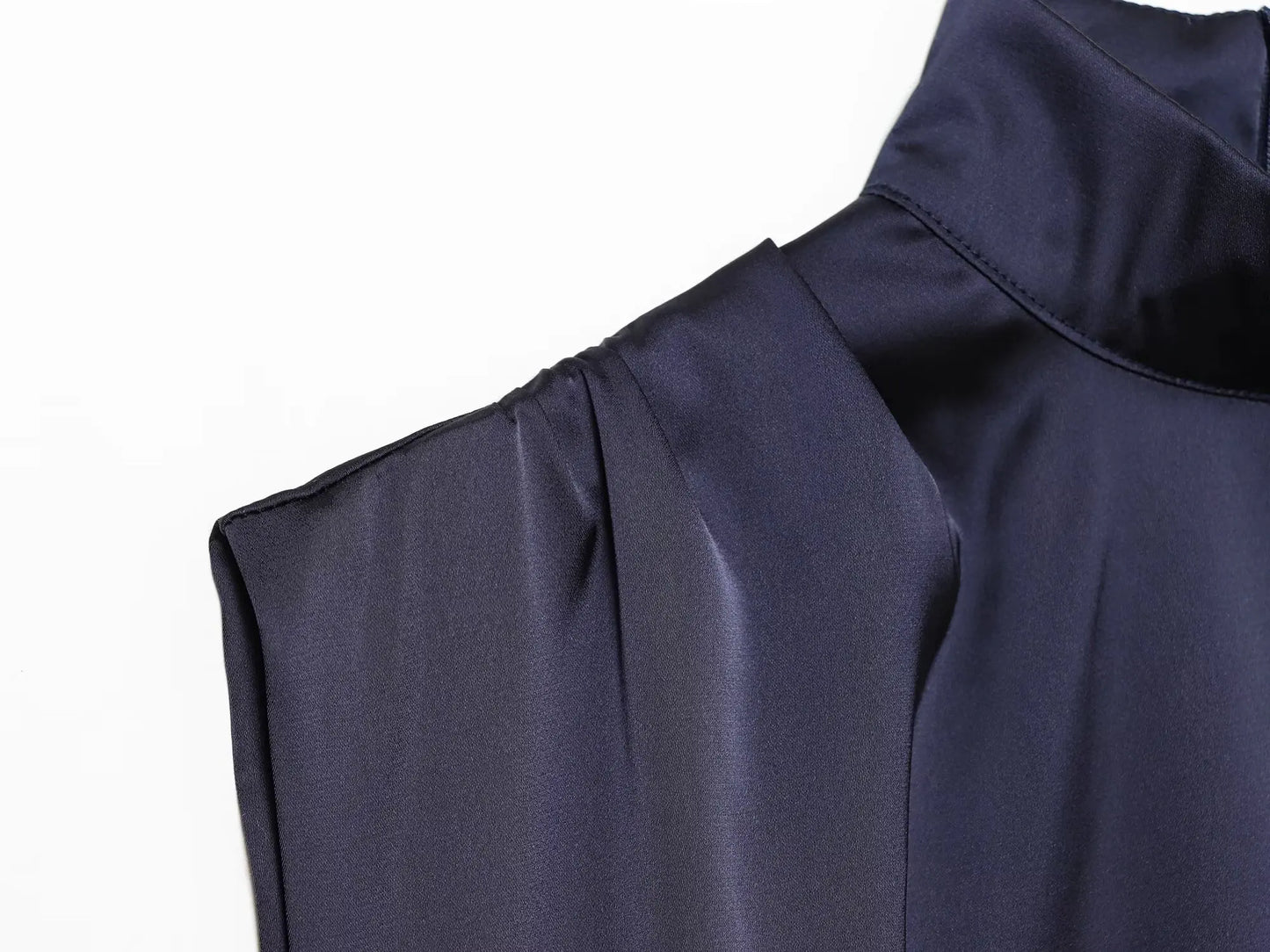 Satin dresses women's clothing fashion back zip hem lace patchwork slit sexy nightclub mini dress chic French Evening
