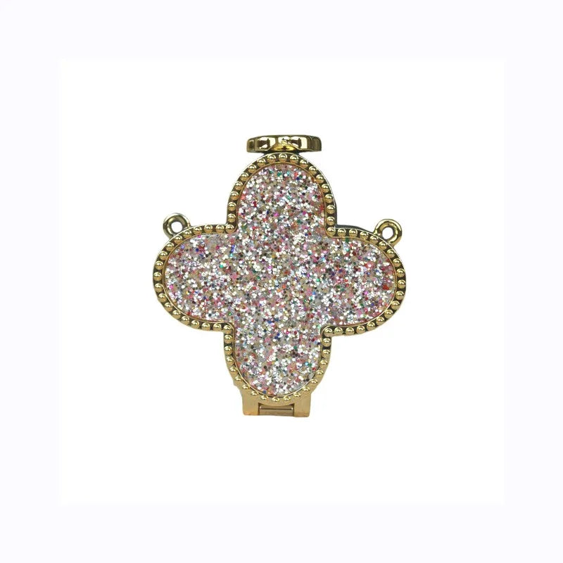 Mini Coin Purse Clover Luxury Fashion Shiny Rhinestone Evening Clutch Handbag for Women, New Sparkling Release