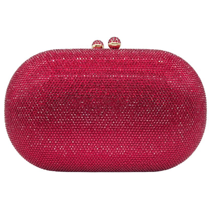 Middle East Diamond Embellished Evening Bag Pure Color Rhinestone Women's Clutch Handbag Polyester Daily Match Magnetic Buckle