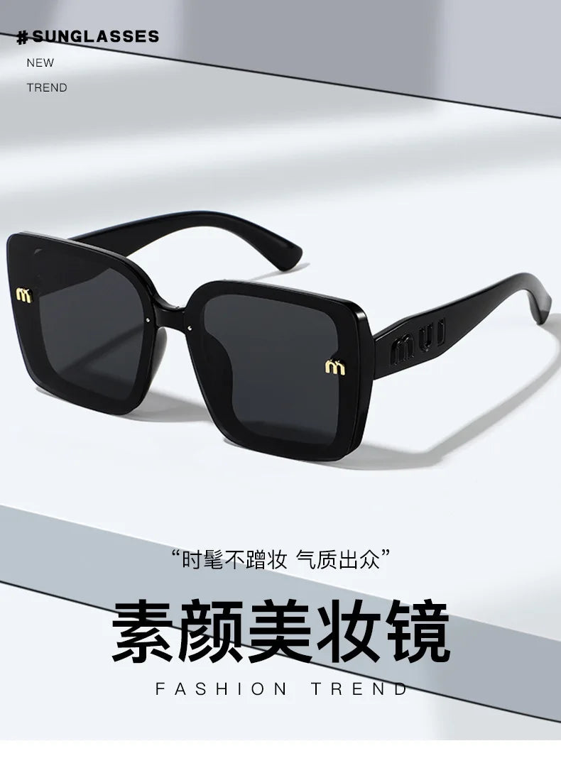2026 New Luxury Square Sunglasses for Women Sun Glasses Oversized Frame UV400 Protection Trendy Shades for Driving Daily Wear
