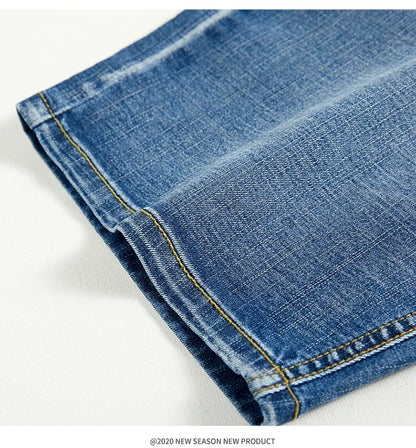 2026 Summer Shorts Jeans Men Denim Pants Stretch Dark Blue Fashion Design Men's Jeans Slim Straight Male Short Jeans Hombre