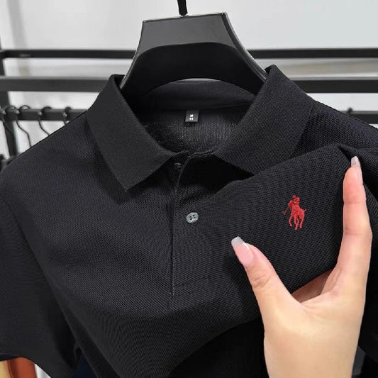 100% pure cotton fashionable personalized men's classic pony embroidered comfortable polo shirt summer new casual short sleeve