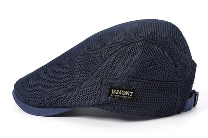 Summer Mens Hats Breathable Mesh Newsboy Caps Outdoor Baker Boy Boinas Cabbie Hat Fashion Driving Flat Cap For Women