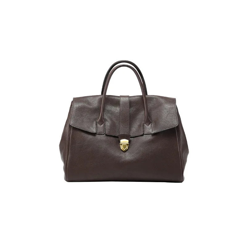 England Style Tote Bags For Women Luxury Designer Handbag And Purse 2024 New Vintage Lock Large Capacity Underarm Bag