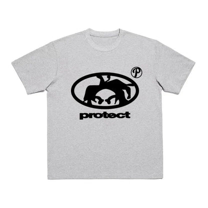 Men's T-shirt 100% Pure Cotton Top Summer Harajuku Short Sleeved T-shirt Retro Korean Fashion Y2k Street Short Sleeved T-shirt