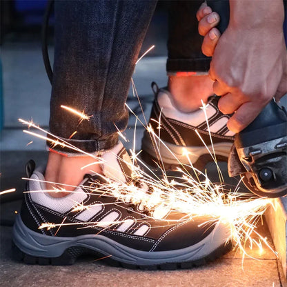 Men Steel Toe Safety Shoes Indestructible Construction Working Shoes Protection Male Footwear Breathable Hiking Industry Boots