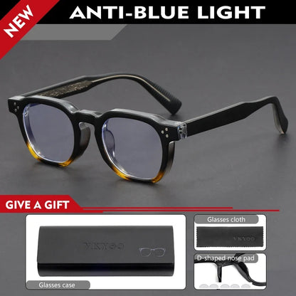 Classic Geometric Simple Retro Design Men's Anti-Blue Light Glasses Women's Reading Glasses Customizable Prescription