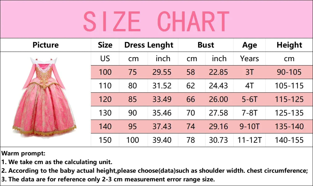 Sleeping Beauty Aurora Princess Dress Cosplay Off Shoulder Kids Gifts Fancy Halloween Party Girl Baby Lace Dress Set