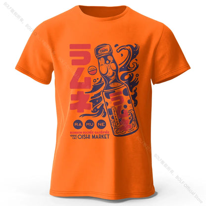 Men's Anime Character Printed 100% Cotton T-Shirt, Soft Fabric Round Neck Short Sleeve Tee, Unisex Harajuku