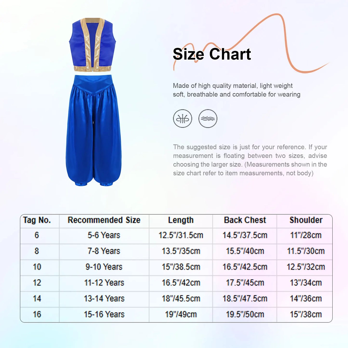 Boys Girls Prince Costume Arabian Prince Fairy Tale Character Cosplay Suits Belly Dance Golden Trim Vest with Satin Bloomer Set
