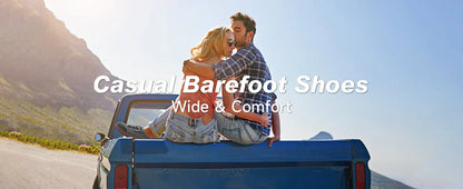 Unisex Barefoot Shoes Wide Toe Minimalist Zero Drop Walking Sneakers Lace-Up Outdoor Lightweight Casual Shoes