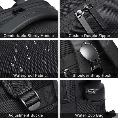 Travel Waterproof Backpack with USB Charging Port Fit 15.6 Inch Laptop Backpacks for Men and Women, Teenager School Bags