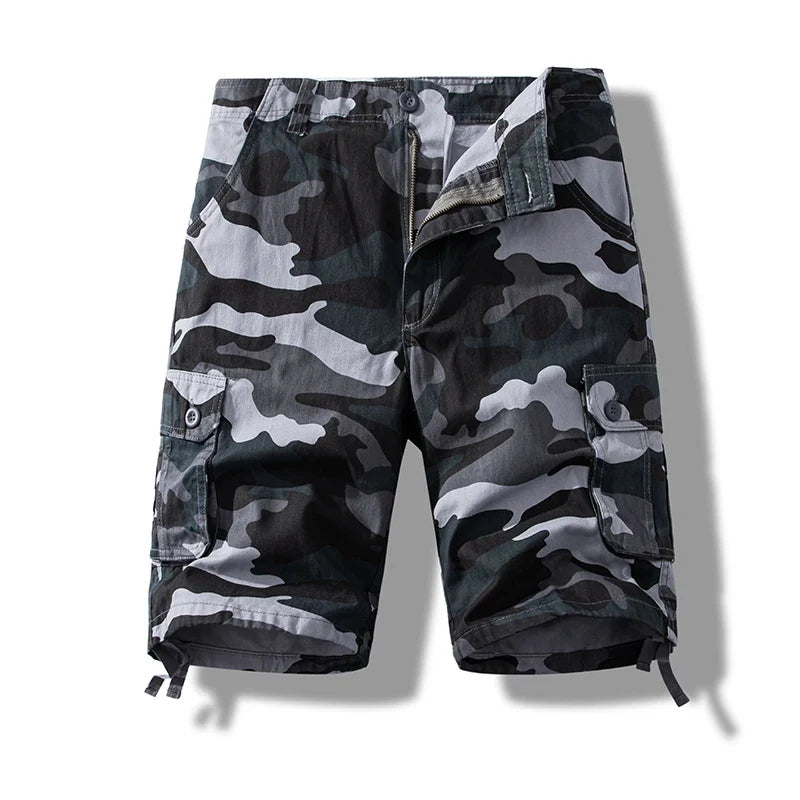 Men's Short Pants Cotton Cargo Shorts Tactical Breeches Casual Sports Man Hiking Fishing Streetwear