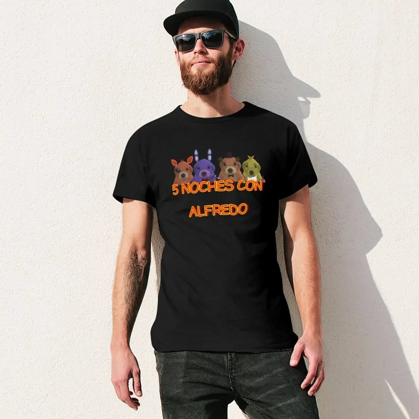 5 Noche Con Alfredo T-Shirt graphic tee shirt oversized t shirt Men's t shirts