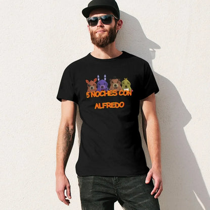 5 Noche Con Alfredo T-Shirt graphic tee shirt oversized t shirt Men's t shirts
