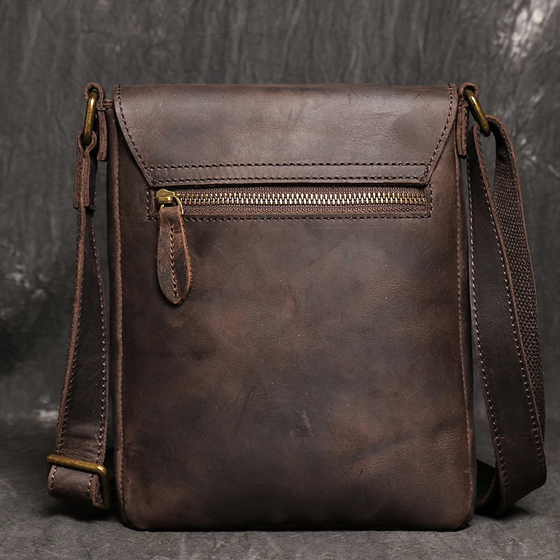 High Quality Messenger Bag For Men Genuine Leather Crossbody Bag Male Easy Travel Shoulder Bag for Tablet Men's Leather Handbag