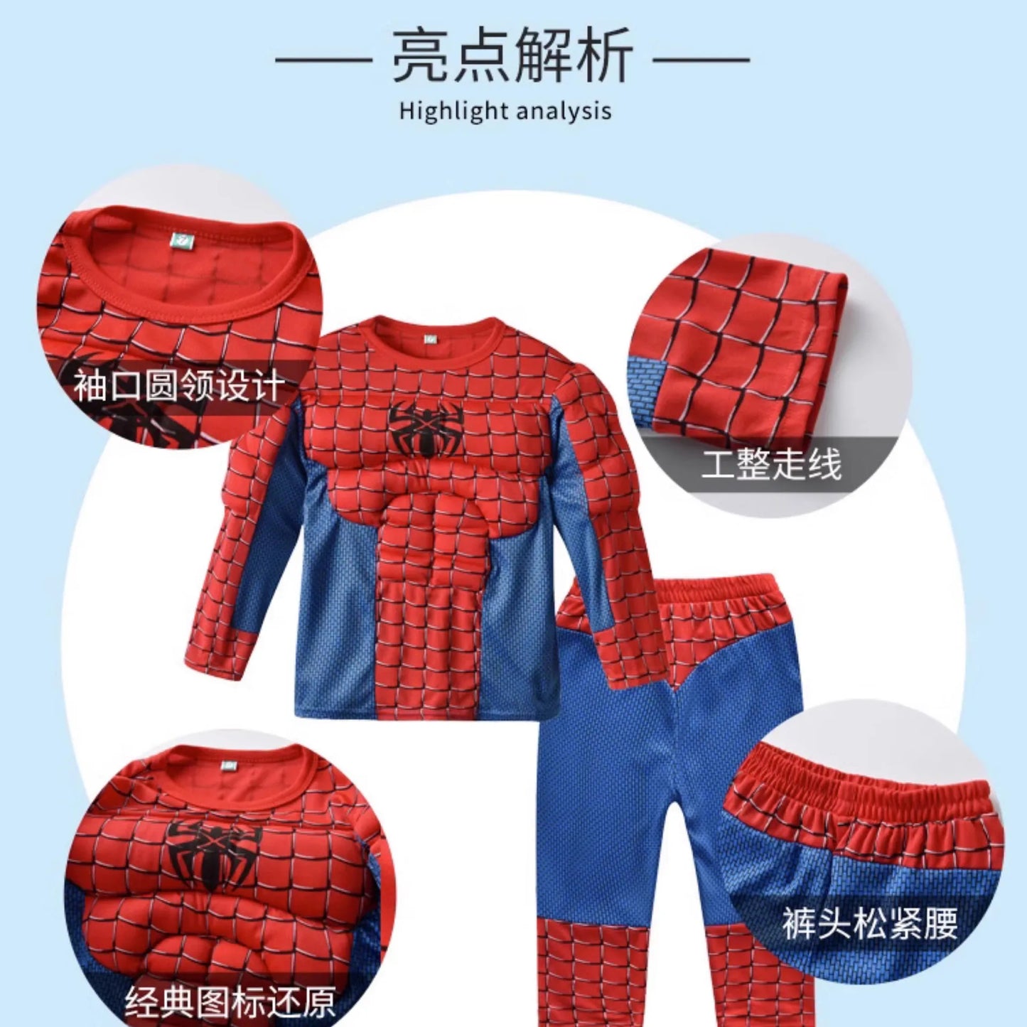 Avengers Superhero Hulk Captain America Cosplay Costume Boys Girls Spiderman Muscle Suit Halloween Carnival Party Clothes
