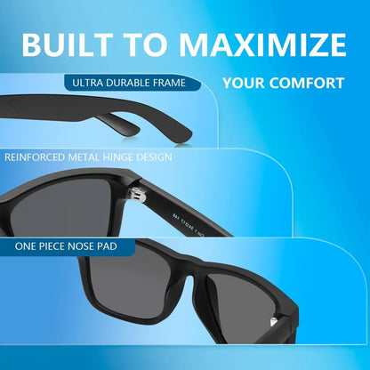 Polarized Sunglasses Men Women,UV400 Rectangular Sun Glasses Driving Running Fishing Male Female Glasses  8806