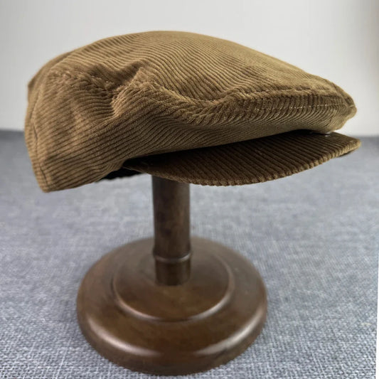 Top Grade Corduroy Newsboy Cap Spring Autumn Flat Hat Vintage Casual Newsboy Cap Unisex Fashion Berets Hats for Men
