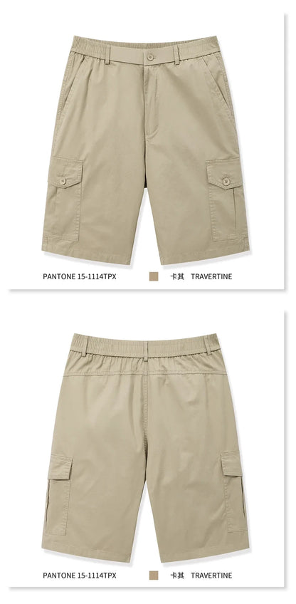 Summer New Arrival Men Cargo Shorts Male Pure Cotton Loose Multi Pocket Five Points Pants Men Outdoor Versatile Casual Shorts
