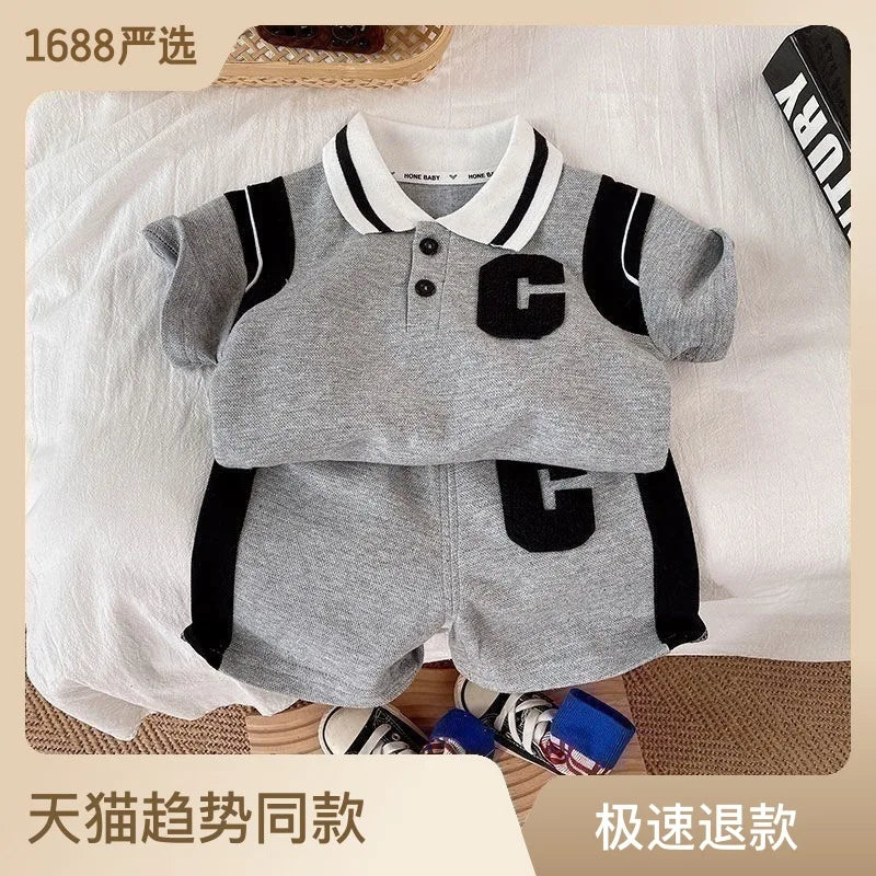 New Summer Baby Girl Clothes Suit Children Boys Fashion T-Shirt Shorts 2Pcs/Sets Toddler Casual Cotton Costume Kids Tracksuits