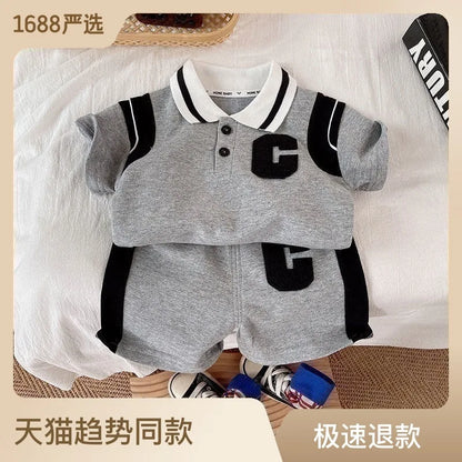 New Summer Baby Girl Clothes Suit Children Boys Fashion T-Shirt Shorts 2Pcs/Sets Toddler Casual Cotton Costume Kids Tracksuits