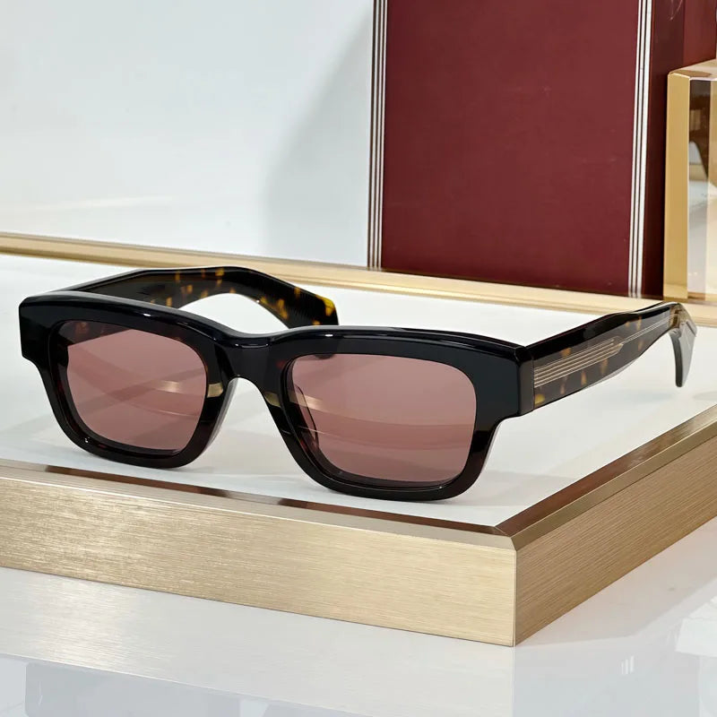 Jeff Classical Sunglasses UV400 Acetate Men Classical Vintage Square Optical Prescription Designer Top Quality Glasses with Case