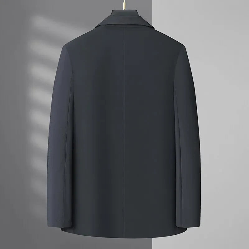 2025 Summer Ice Silk Thin Sunscreen Suit Jackets for Men Classic Business Casual Blazers Wedding Social Dress Coat Men Clothing