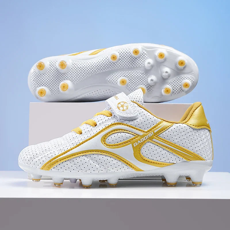 Kids Unisex Soccer Shoes Boys Grils Football Boots Non-Slip Training Indoor Outdoor Athletic Shoes Breathable Ultralight Sports